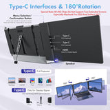 Laptop Screen Extender 14 Inch FHD IPS Portable Dual Triple Monitor Display USB C HDMI